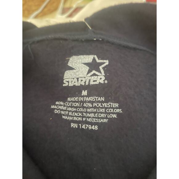 Men's Starter Navy Chicago Bears Seasonal  Full-Zip Hoodie, A27 - Picture 4 of 5